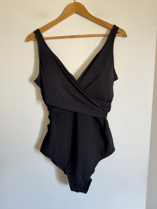 Lands' End Other - Lands' End Black Faux-Wrap One-Piece Swimsuit